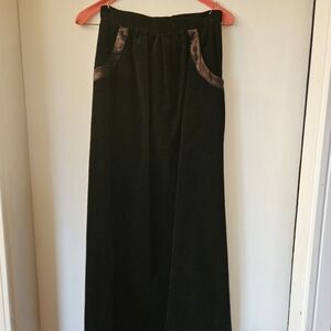 Elegant Black Velvet Skirt